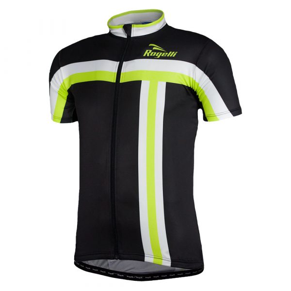 Merkloos Wielershirt Rogelli Brescia Zwart/Wit/Fluor M (8717849980715)