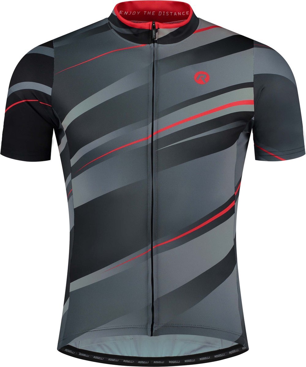 Rogelli Wielershirt KM Buzz Grijs/Rood M (8720567020755)