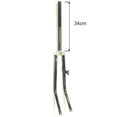 Merkloos Voorvork 28x 1 1/2 universeel zwart (Oma fiets) (8716637002233)