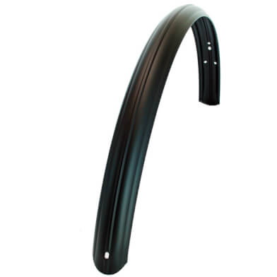 Merkloos Achterspatbord 28 1 1/2 tour mat zwart, model kort (8716637013628)