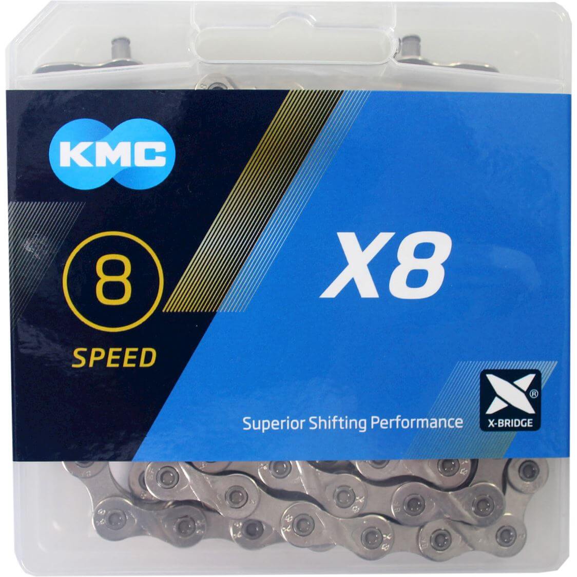 Kmc Ketting X 8 silver, 114 schakels (4715575890623)