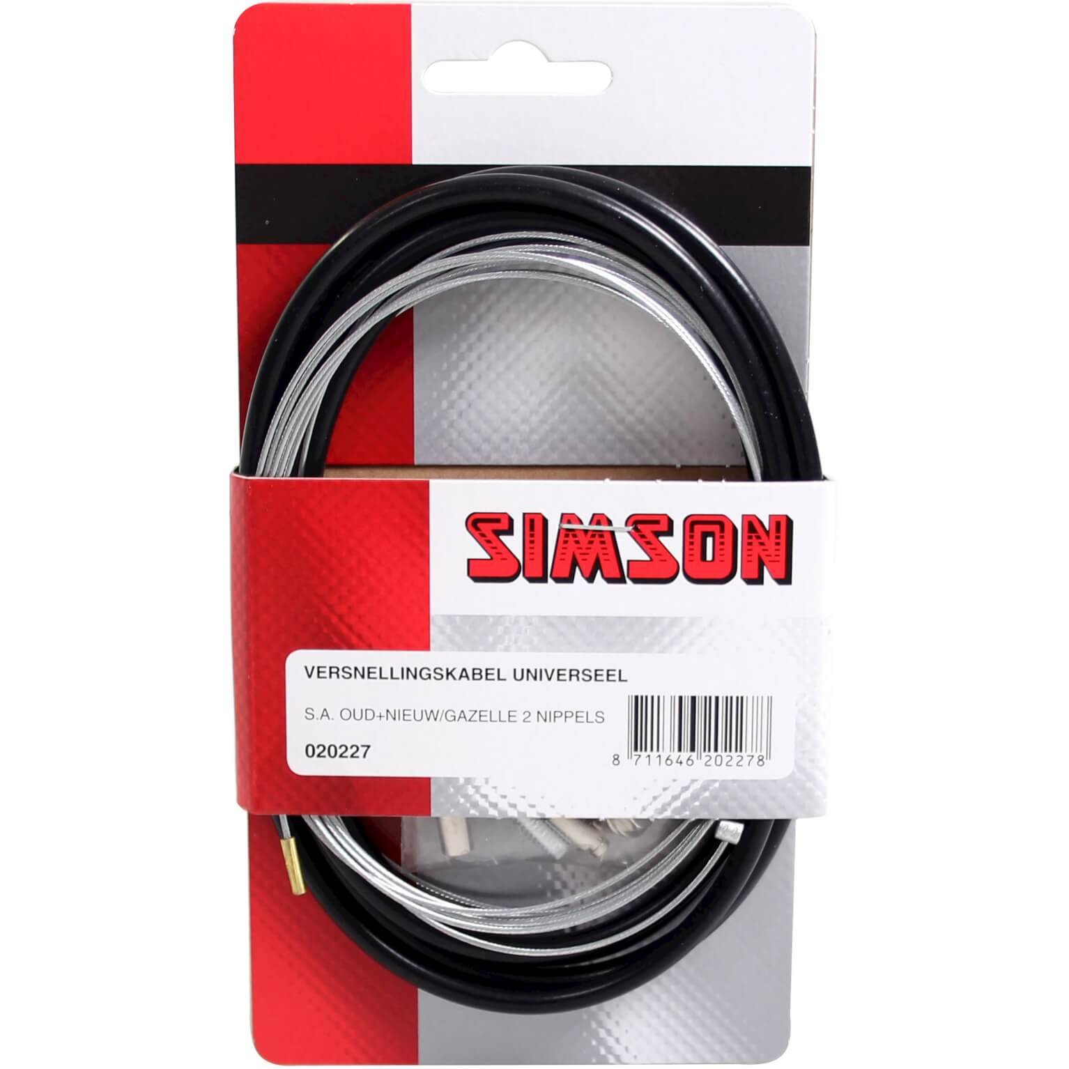 Simson Versnellingskabelset S.A. / Gazelle zwart (8711646202278)