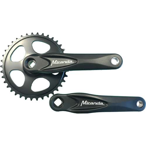 Miranda crankstel 38t 3/32 Alfa 1 mat zwart (8718836208003)