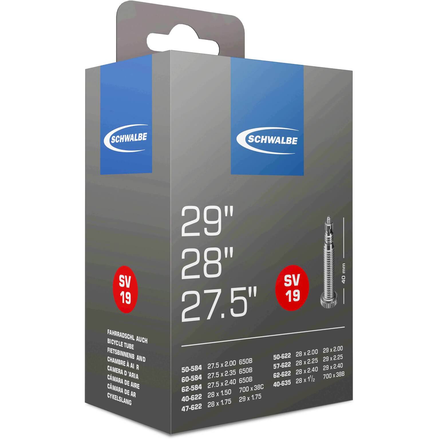 Schwalbe SV19 (40/62-584/635) FV 40 mm 10463473 (4026495932523)