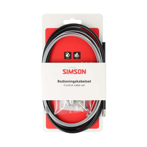 Simson remkabel set universeel met inbus RVS zwart (8711646935541)