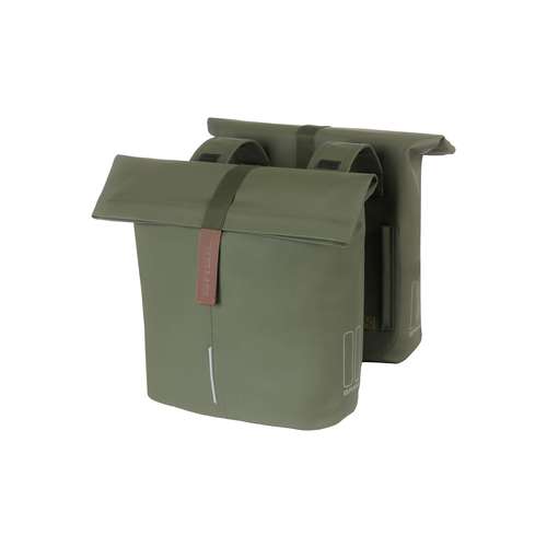 Basil fietstas dubbel City moss green 28-32L (8715019183751)