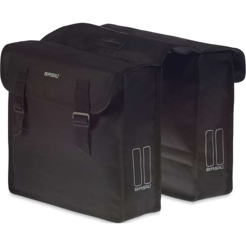 Basil fietstas dubbel Mara zwart 26L (8715019170225)