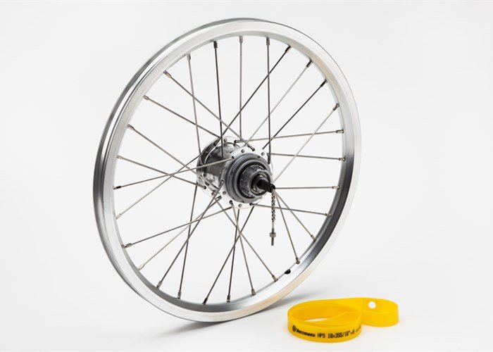 Brompton Rear wheel incl fittings for 6-spd - BWR 3-spd (Silver) (5053099025053)