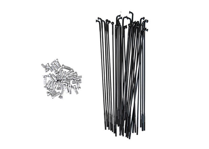 Brompton SPK/Nip Set 14G Double Butted 145 BLK - set van 28 stuks (2181005543964)