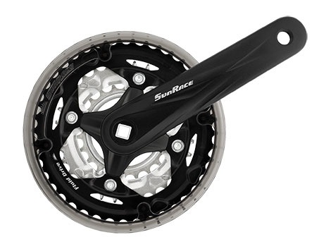Crankstel SunRace FCM600 -3mm 22-32-42 170mm m/CG zw/zilv (4710944250589)