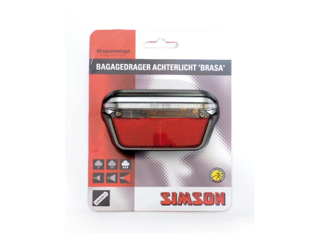 020788 Simson "Braza" 1 LED XB bagaedrager achterlicht on/off (8711646207884)