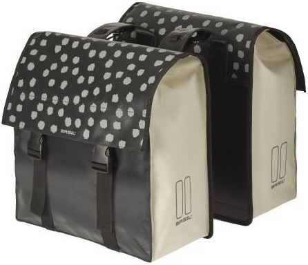 Basil Urban Load dubbele tas 48-53L zwart/wit 17739 (8715019177392)