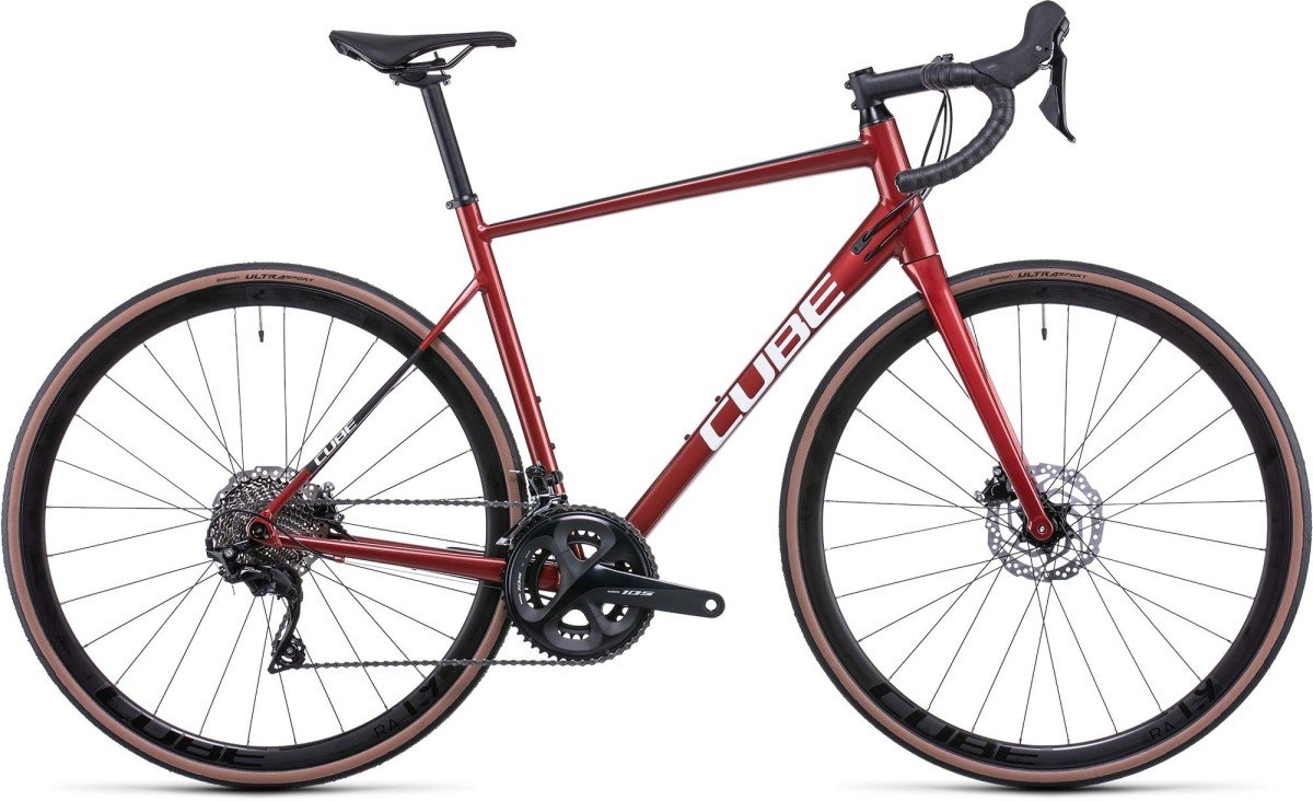CUBE ATTAIN SL RED/WHITE 2022 Heren Red/white 58cm 2022 (4054571369703)