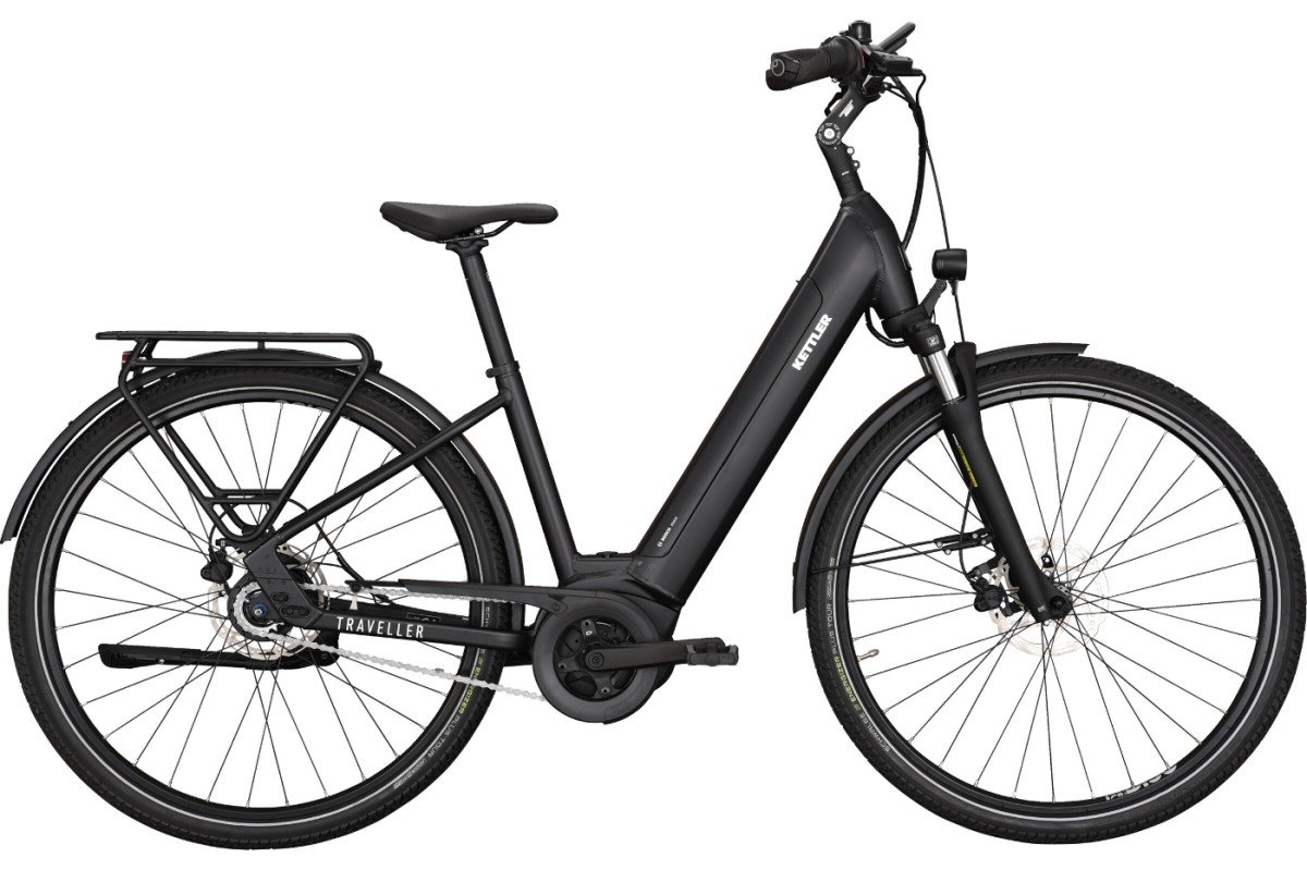 Kettler E-TRAVELLER Gold A8 FL Lage instap Black Matt 28 Inch 45cm S 2025 (4251238587443)