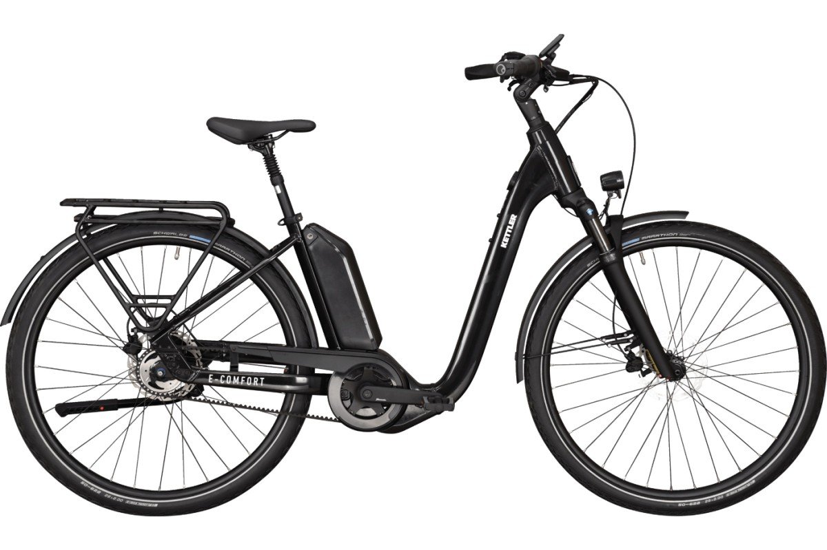 Kettler E-COMFORT PX5 FL Lage instap Black Shiny 26 Inch S 2026 (4251238588778)