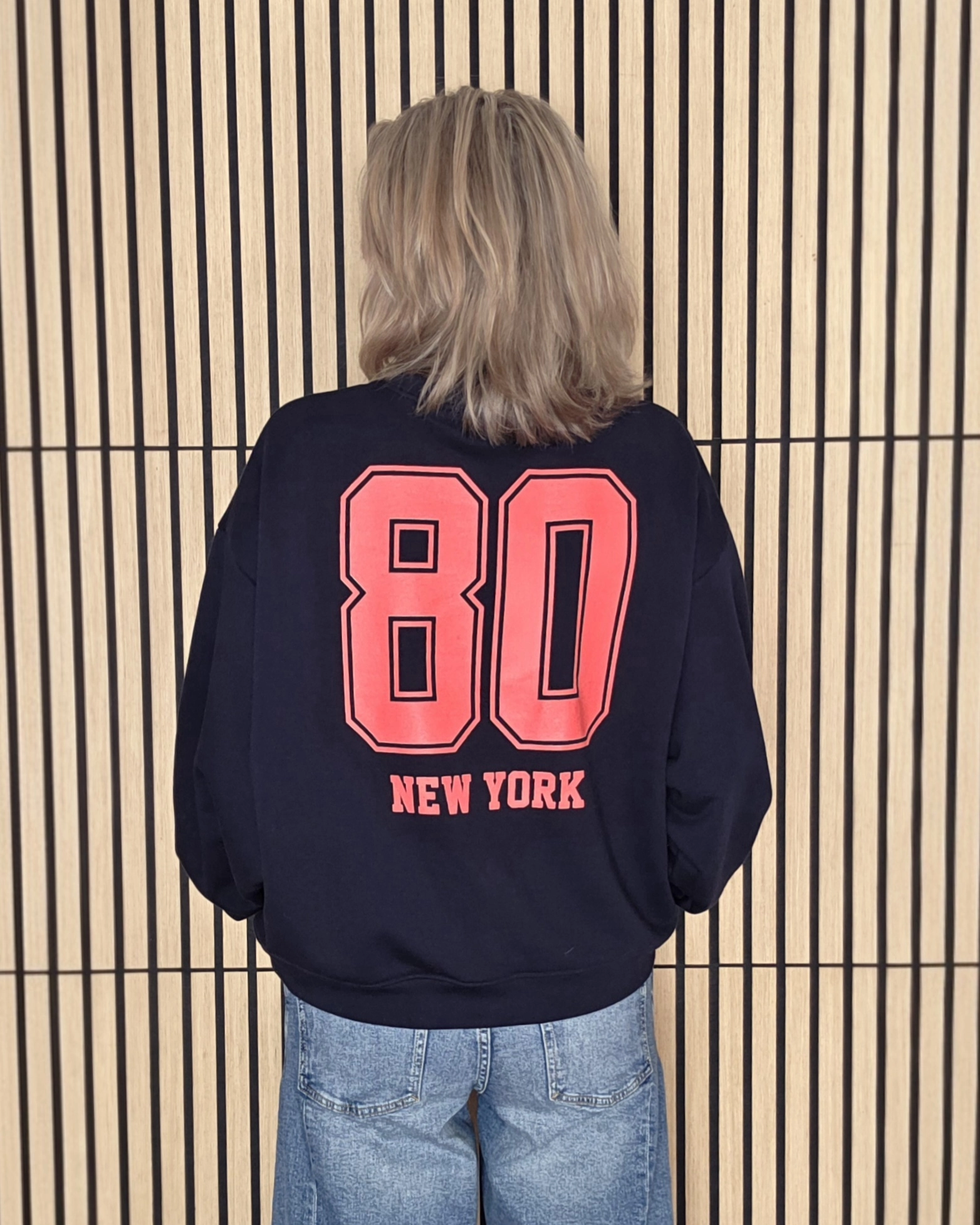 SWEATER NEW YORK BLAUW