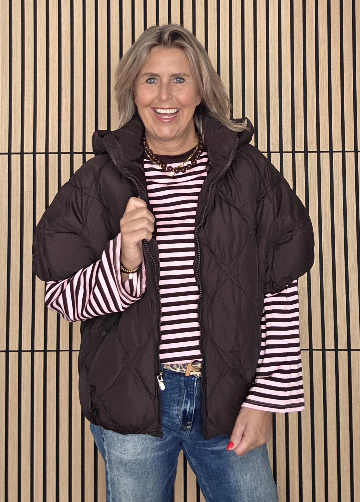 BODYWARMER OVERSIZED BRUIN