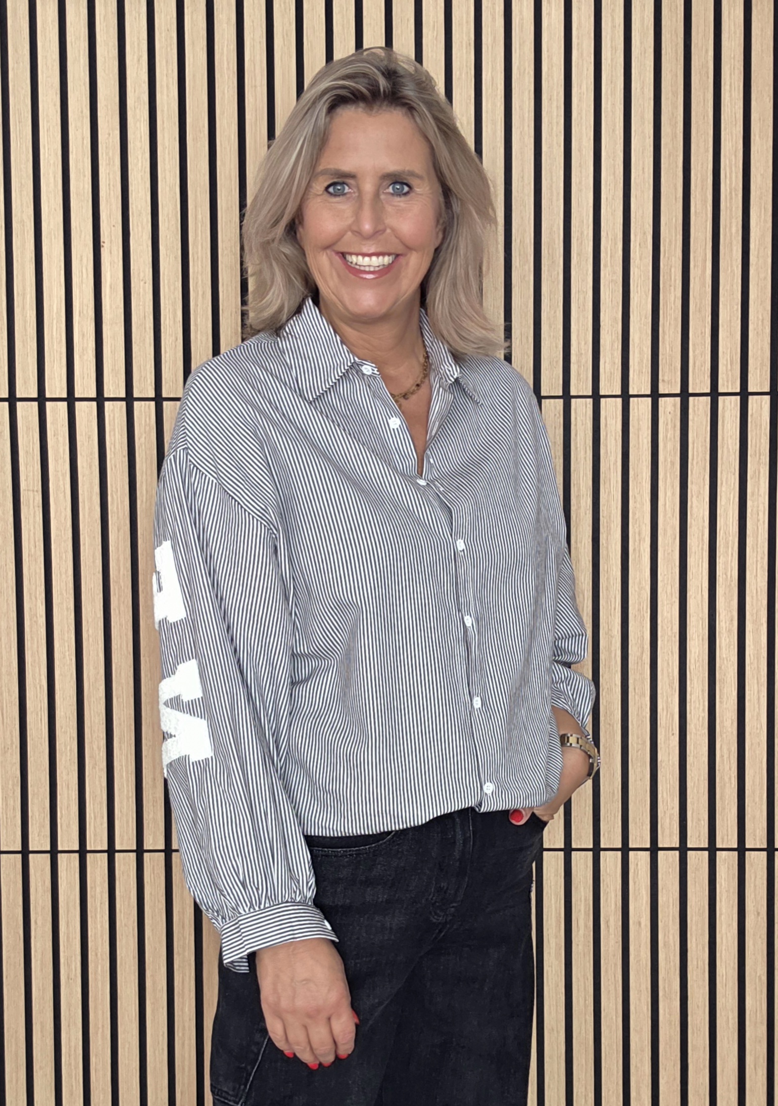 BLOUSE NEW YORK GRIJS