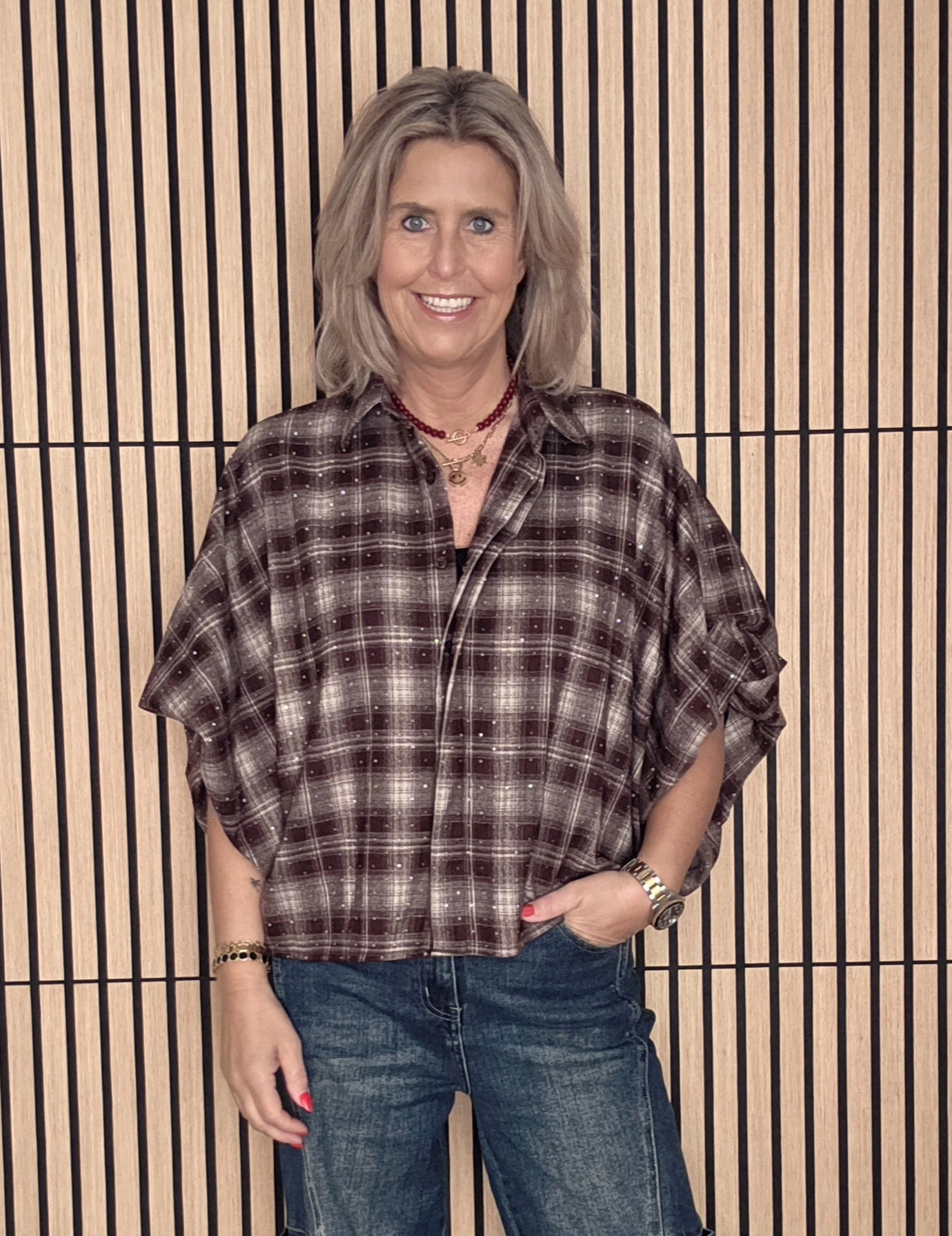 RUIT BLOUSE GLITTER