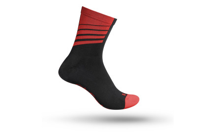 GripGrab Racing Stripes Sock Black/Red XS (5708486005278)
