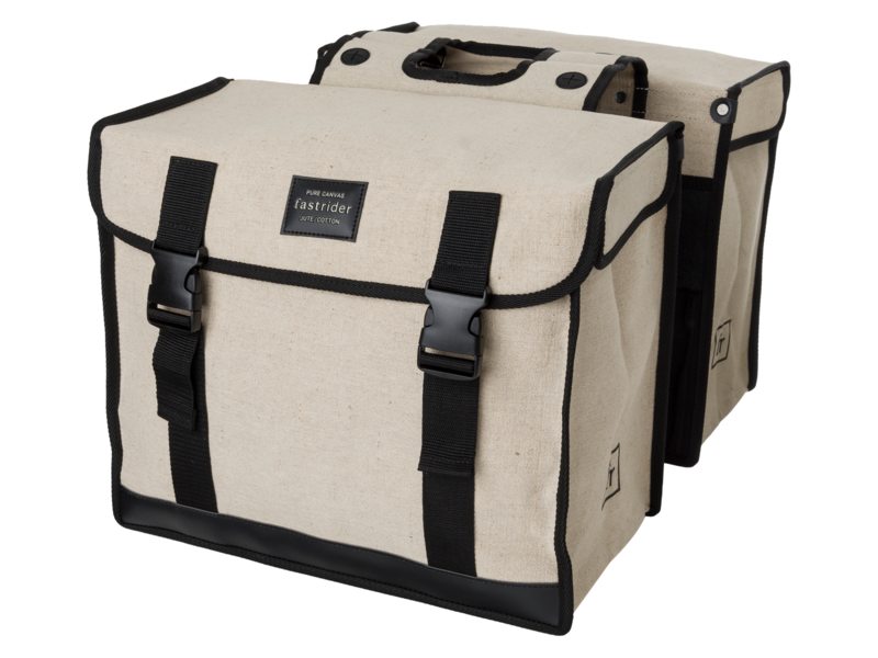 Fastrider FR CANVAS JUTE/KAT 65L DUBBELE FIETSTAS BASICS NAT (8717565834828)