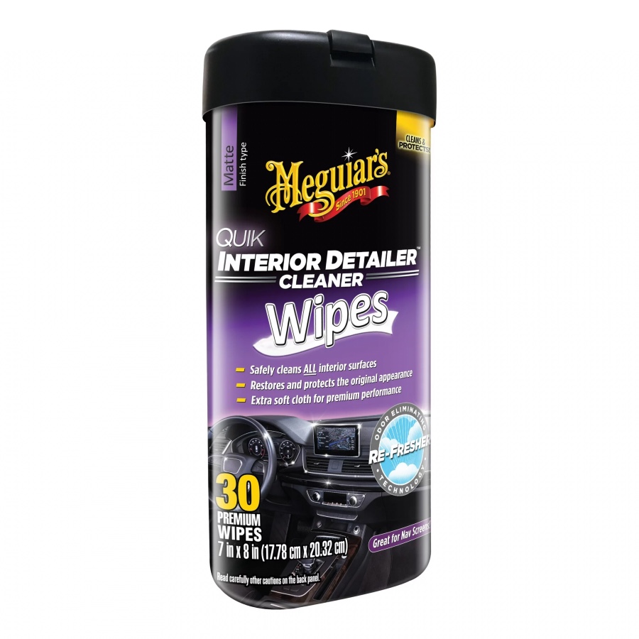 Merkloos MEGUIAR'S QUICK INTERIOR DETAILER WIPES (0070382017156)