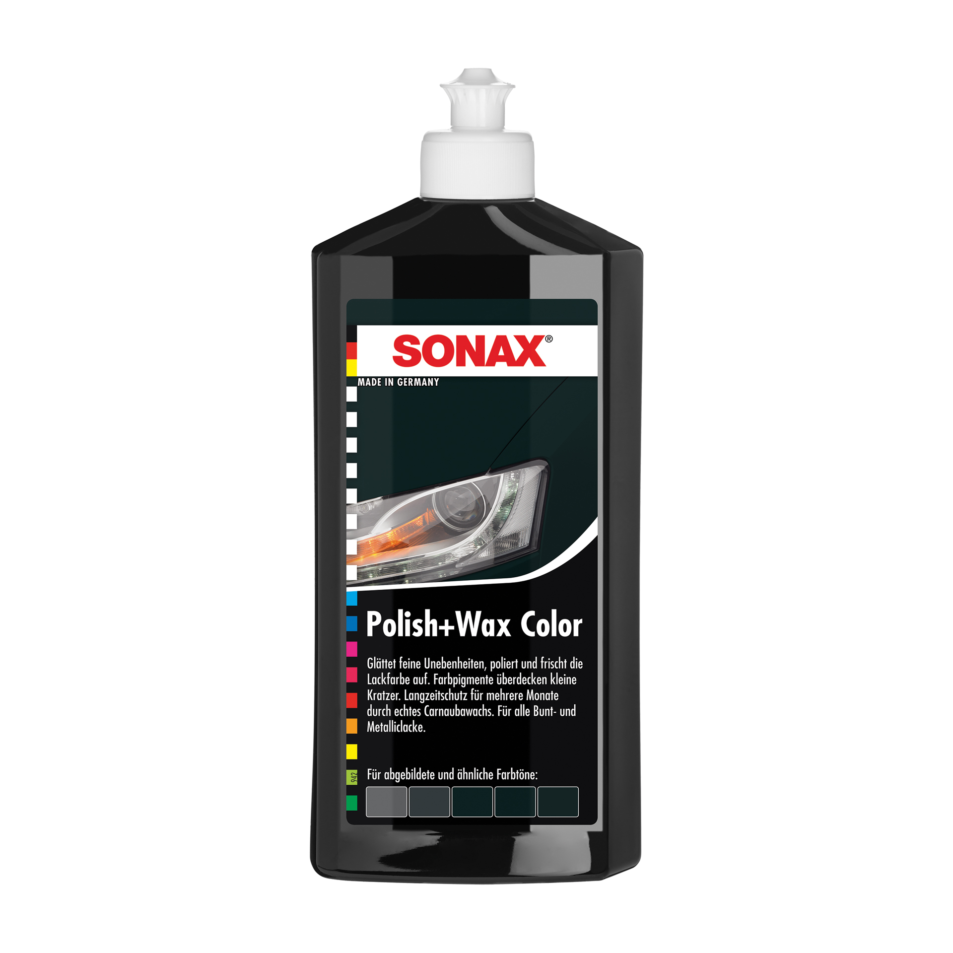 SONAX POLISH & WAX ZWART (4064700296107)