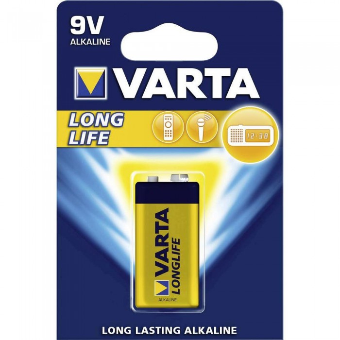 BATTERIJ VARTA LONGLIFE ALKALINE LR61 - 9V (4008496525423)