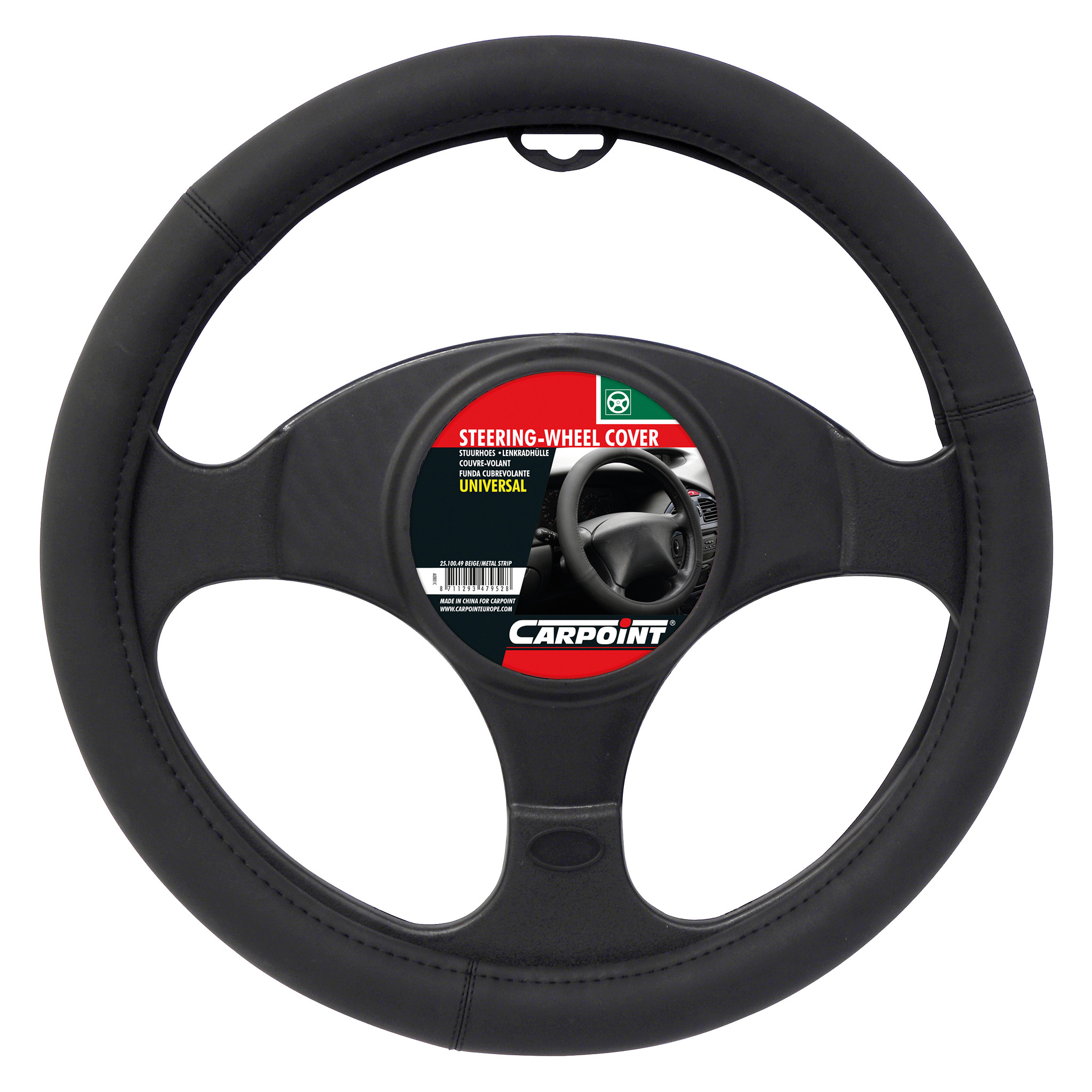 CARPOINT STUURHOES PU MAT ZWART Ø 37-39CM (8711293479511)