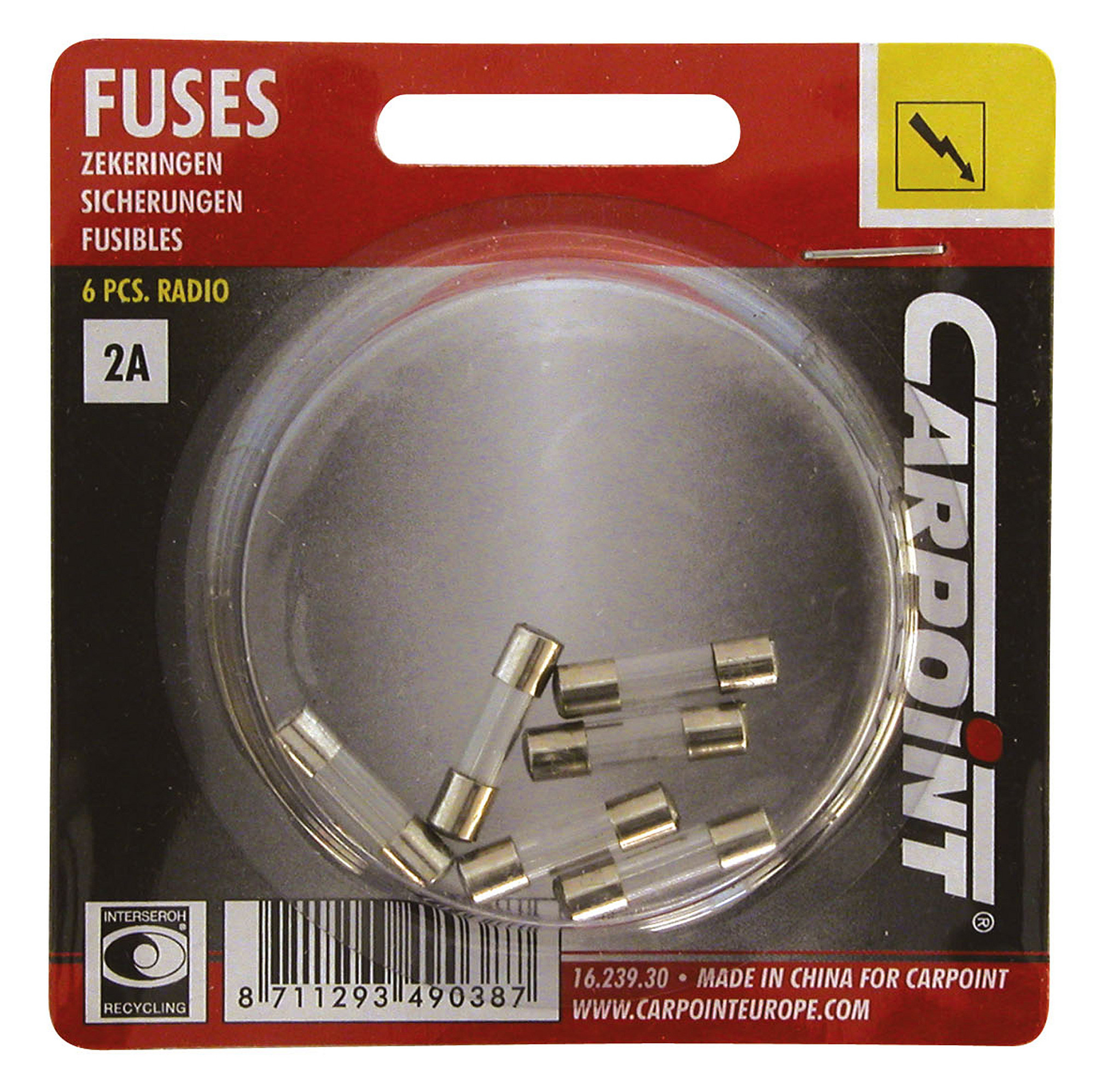 Carpoint Glaszekeringen 2 Ampère (8711293490387)