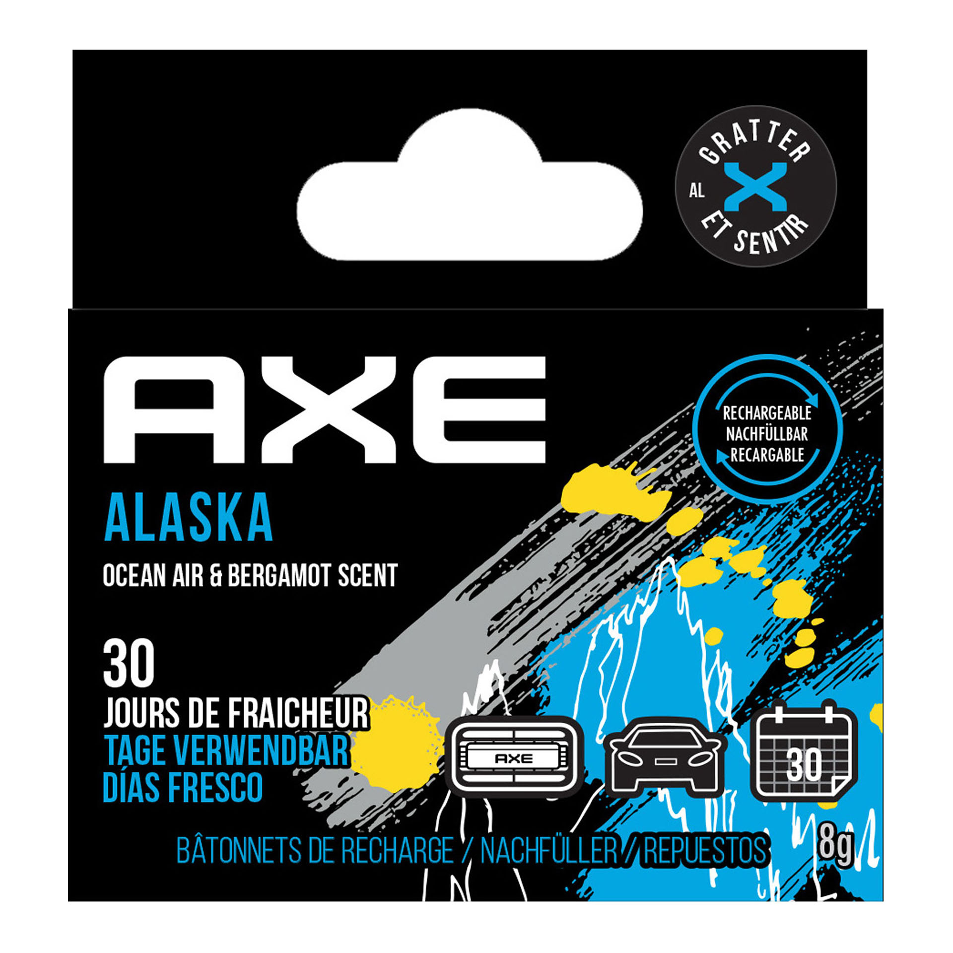 Axe Navulling Luchtverfrisser Alu Houder Alaska 2 (5010555710656)