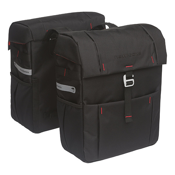 NEW LOOXS FIETSTAS DUBBEL VIGO 37 LITER ZWART (8714827989289)