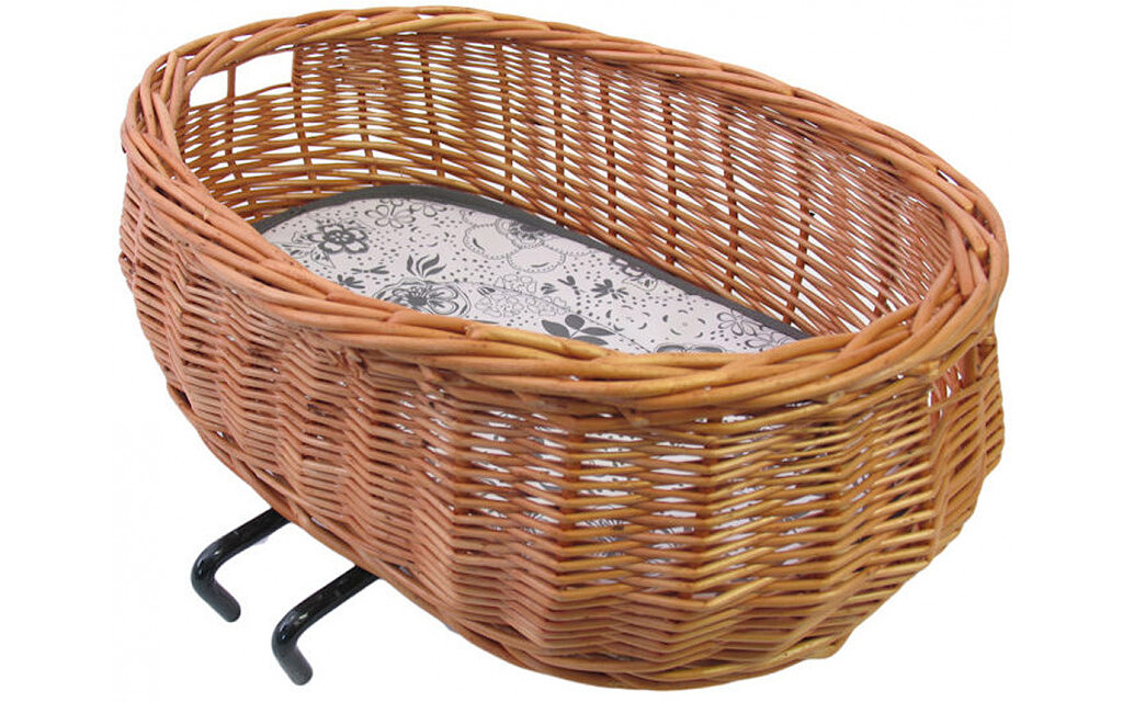 Basil Rieten hondenfietsmand Pluto ovaal 50 x 37 x 20cm (8715019530074)