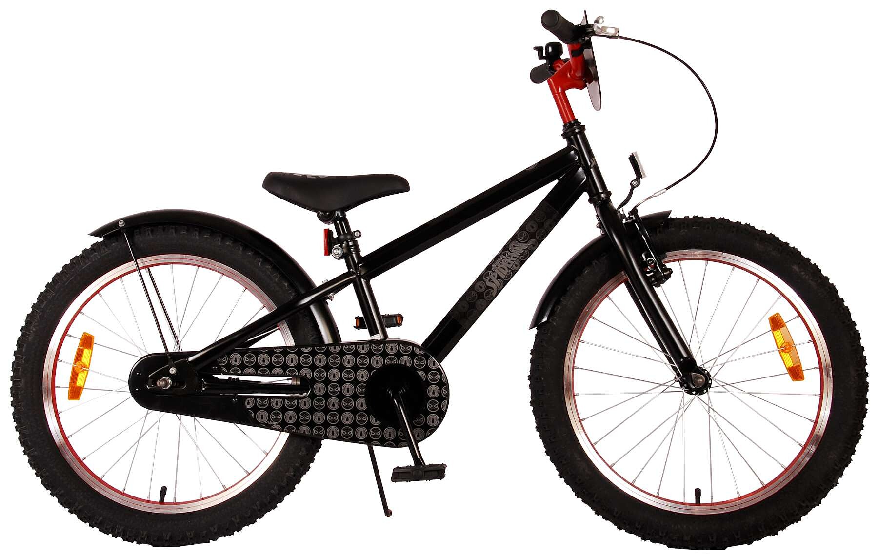 Merkloos Marvel Kinderfiets Spiderman 20 inch Mat zwart (8715347220401)