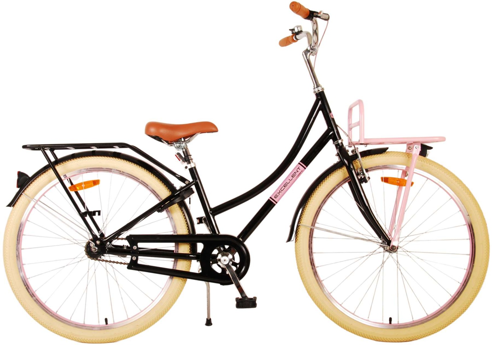 Merkloos Volare Kinderfiets Excellent 26 inch Zwart met voo (8715347261305)