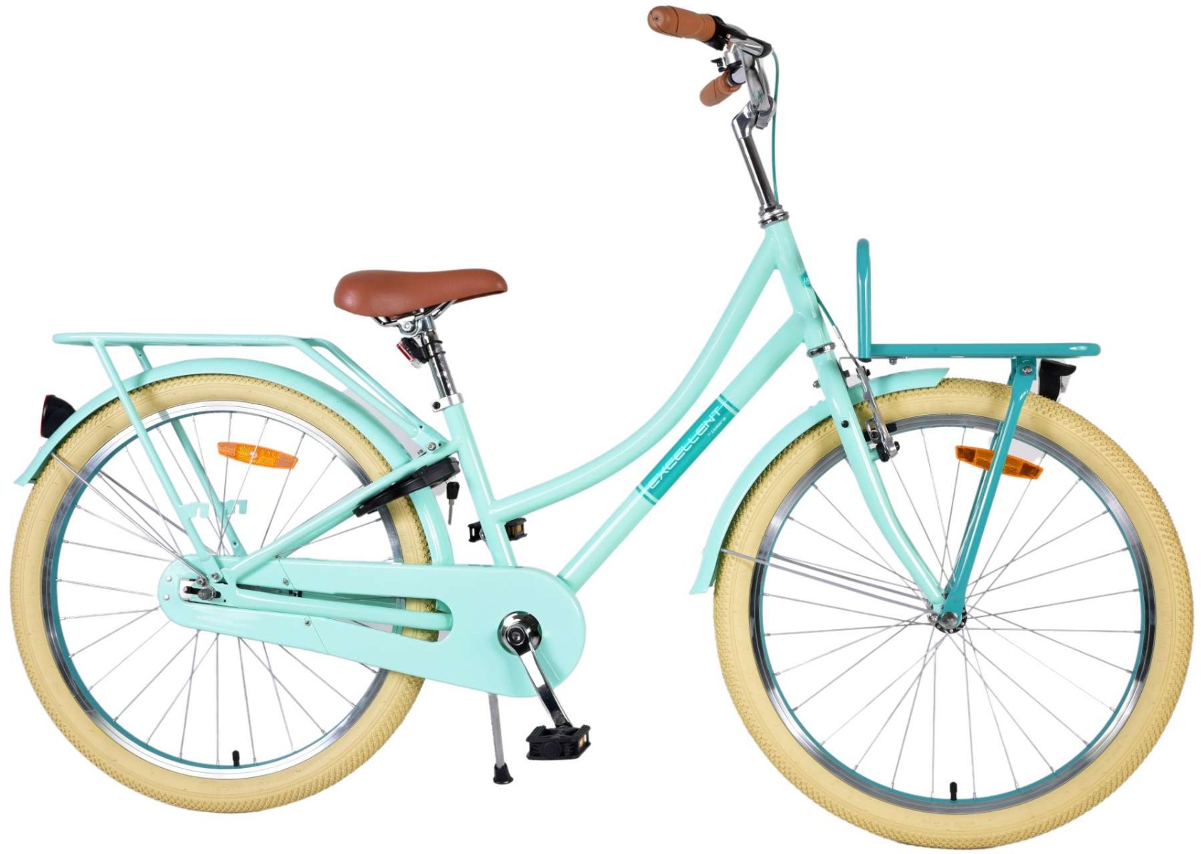 Merkloos Volare Kinderfiets Excellent 26 inch Groen met voo (8715347261329)