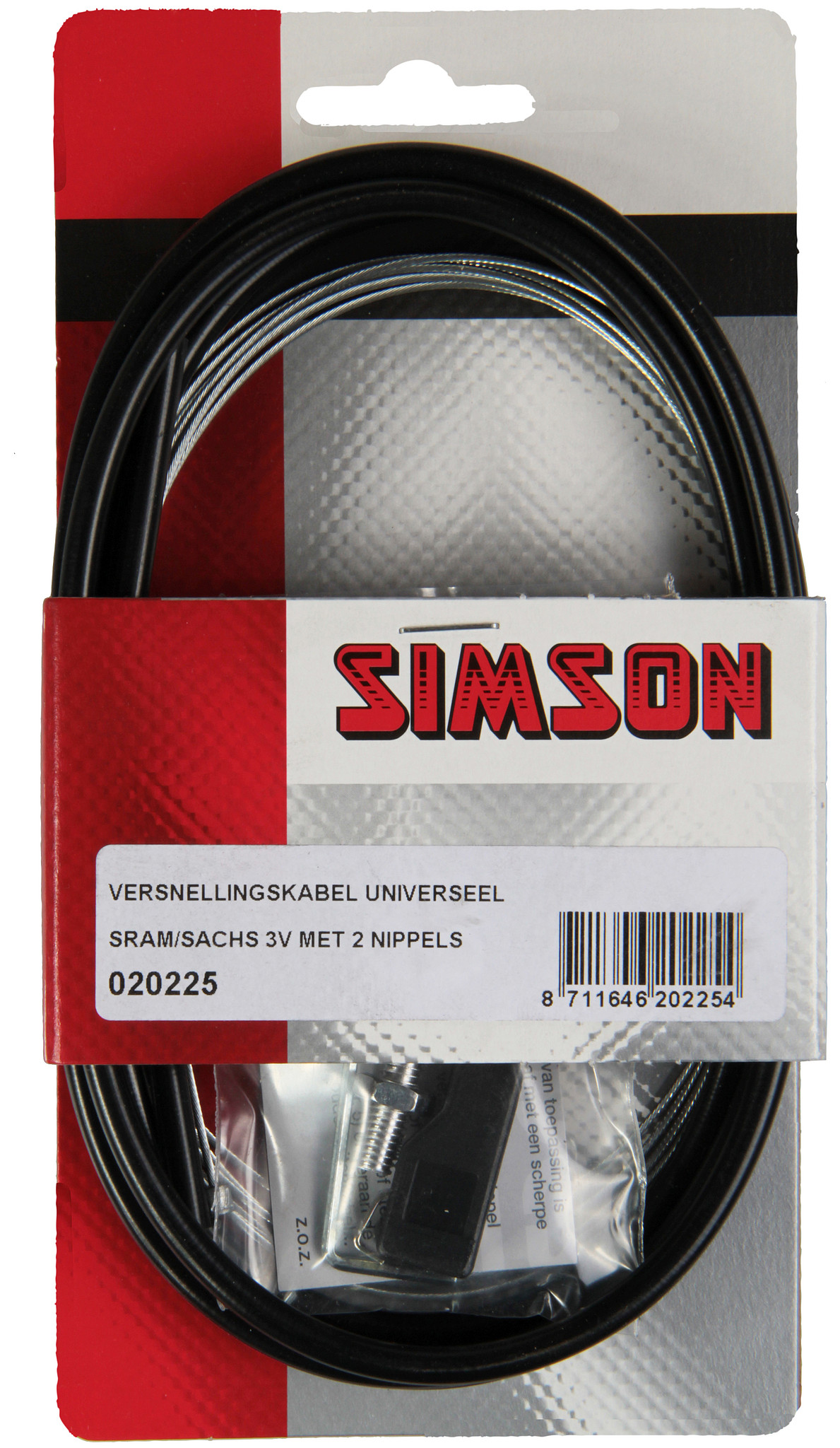 Simson Versnellingskabelset Sram/Sachs zwart (8711646202254)