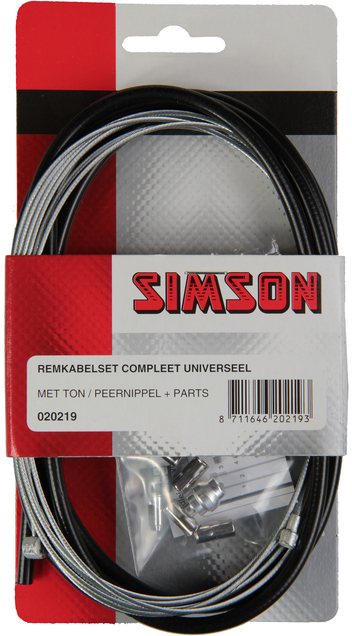 Simson Remkabelset zwart (8711646202193)