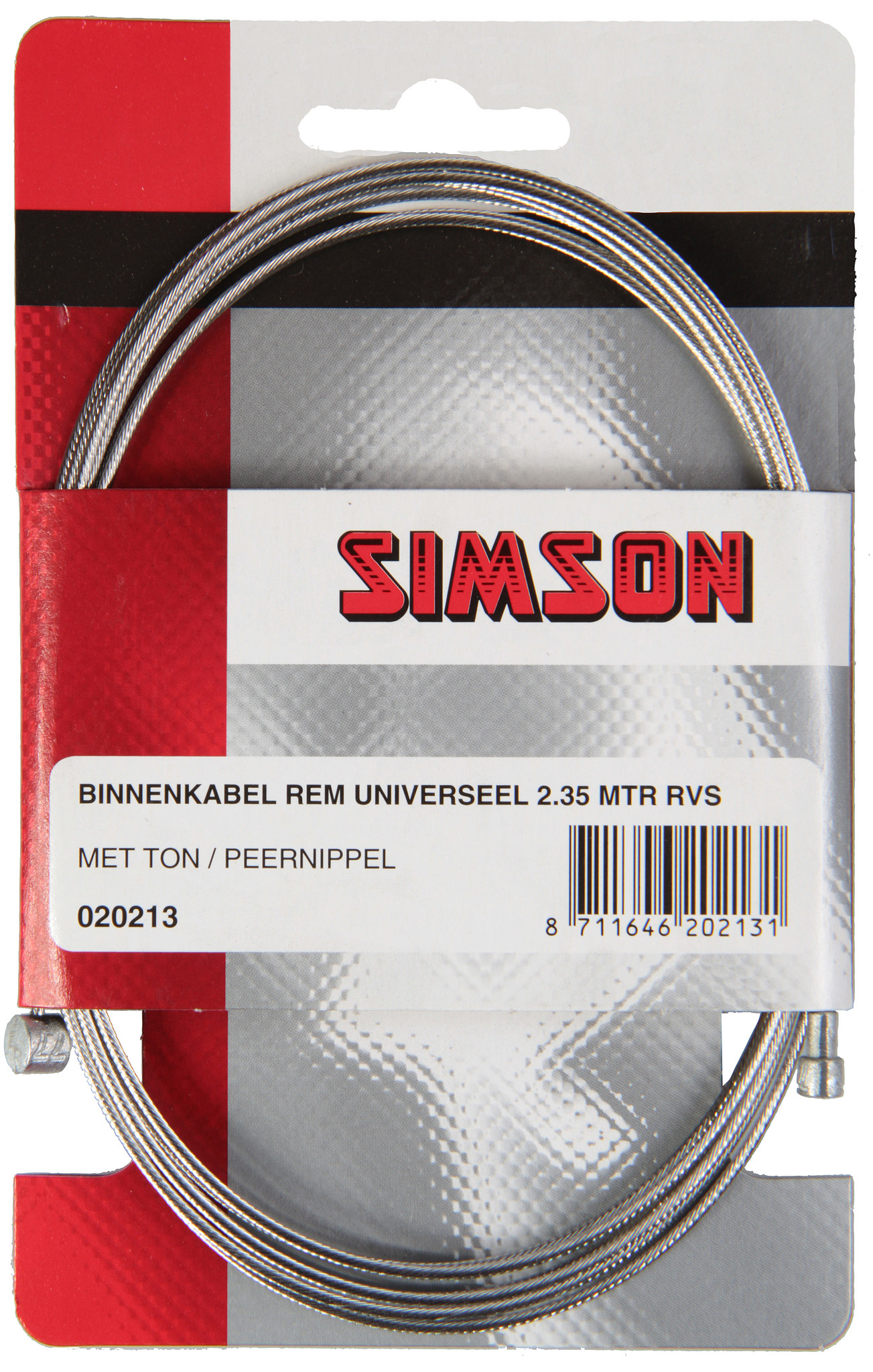 Simson Universele Binnenkabel rem RVS (8711646202131)