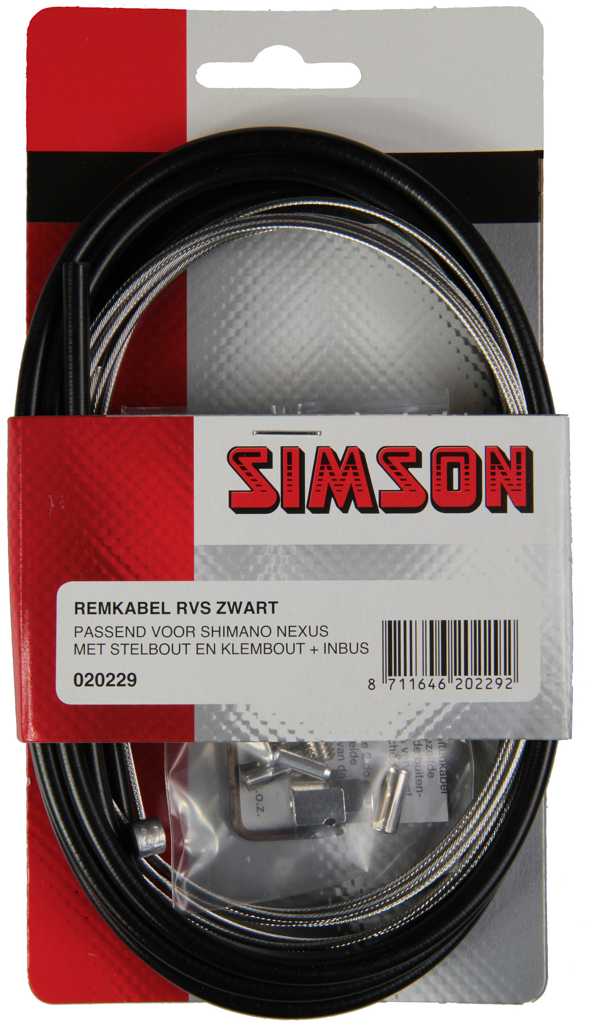 Simson Remkabelset Shimano Nexus zwart (8711646202292)