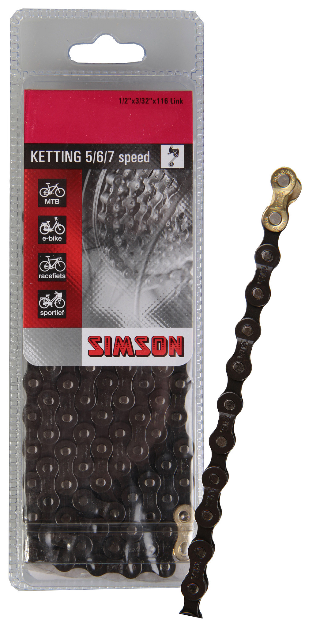 Simson Fietsketting derailleur 5/7 speed (8711646203732)