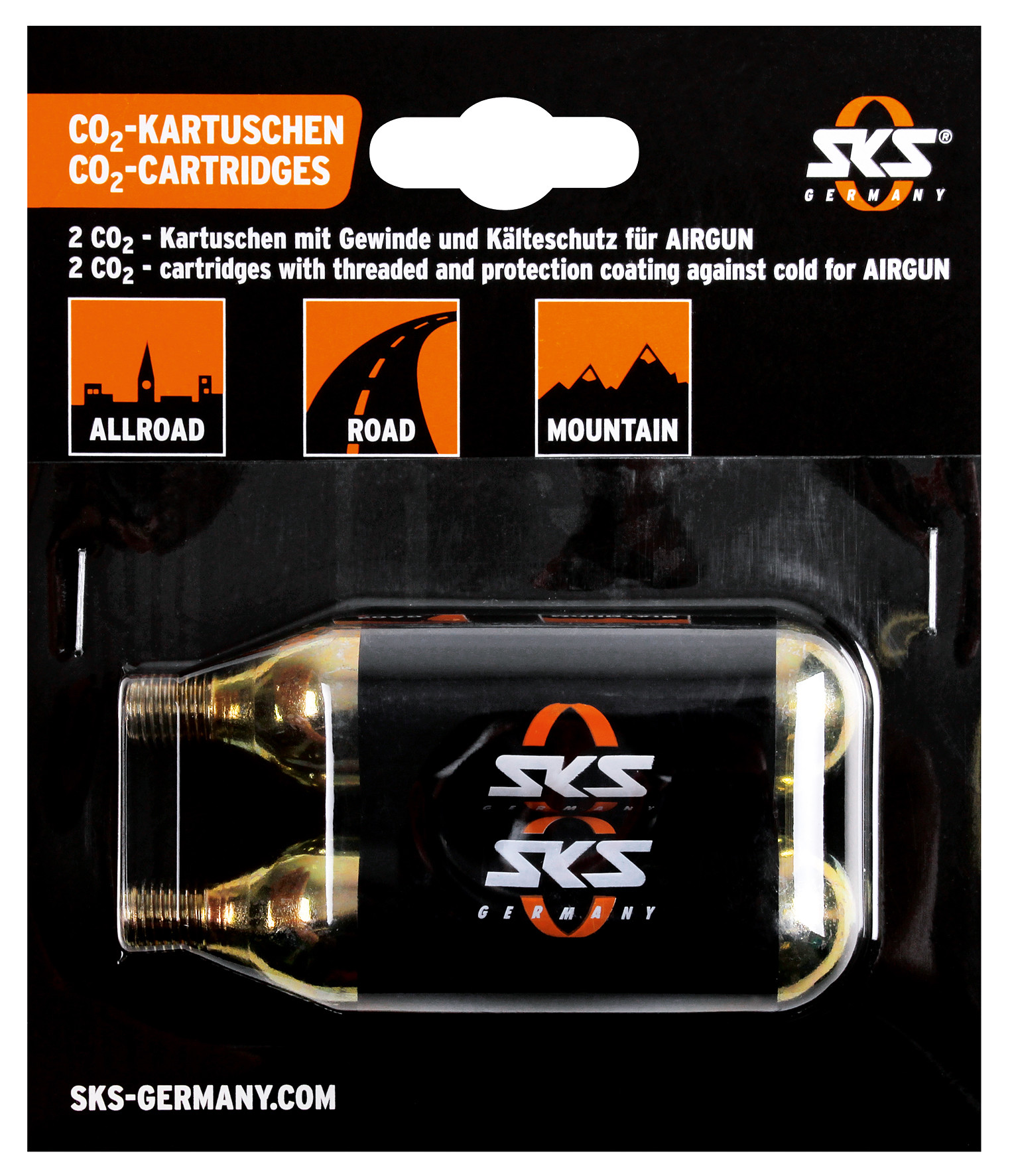Sks CO patronen (16g) voor Airgun, 2 stuks (4002556121518)