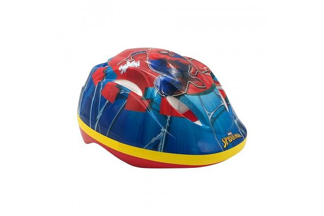 Merkloos Marvel Fietshelm 51-55cm Blauw Geel Rood (8715347009693)