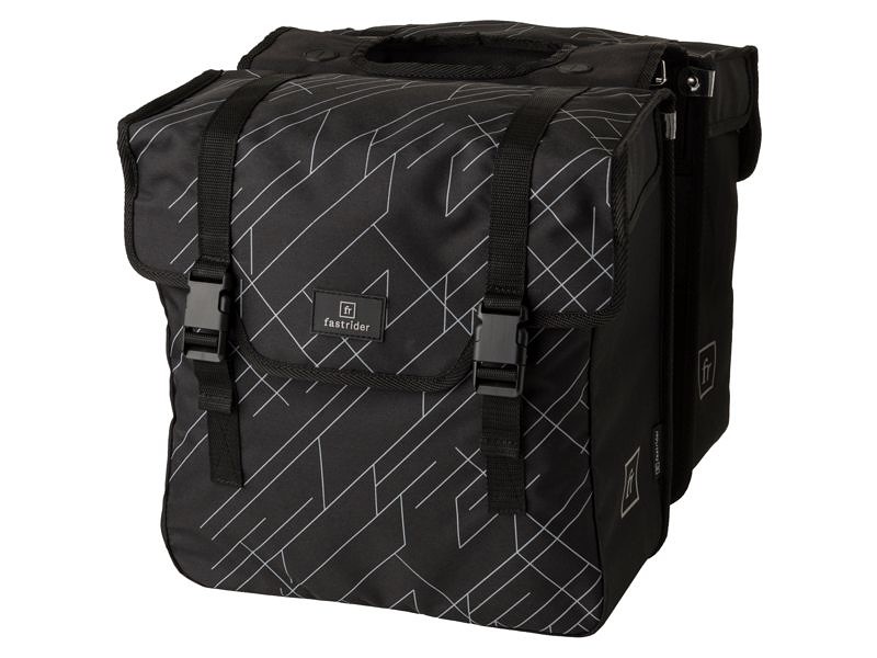 Fastrider Fr dex dubbele fietstas basics zwart (8717565666986)