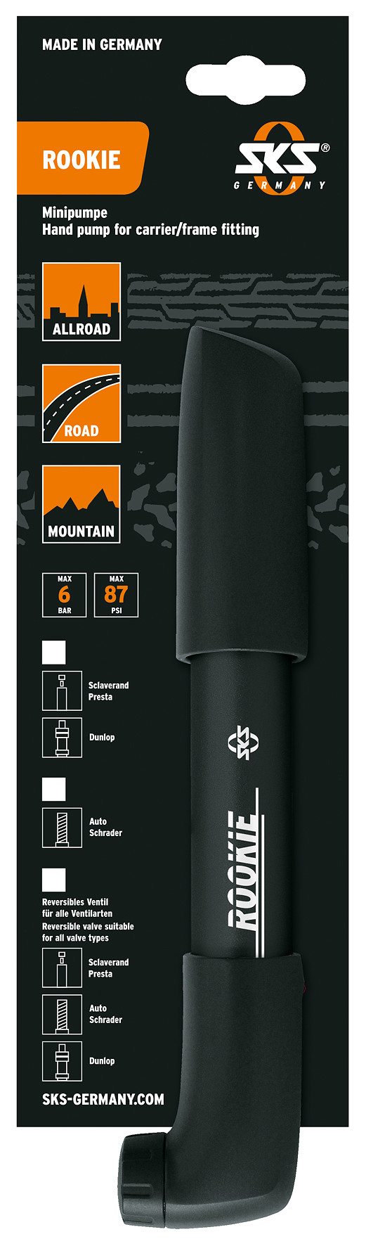 Sks ROOKIE lengte 2, 245-260 mm, zwart (omkeerbare v (4002556509194)