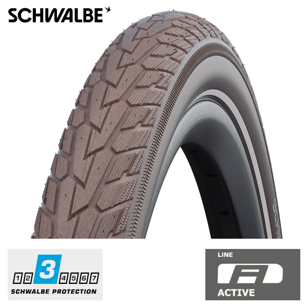 SCHWALBE 42-622 ROAD CRUISER COFFEE RS DRAAD 11101 (4026495812962)