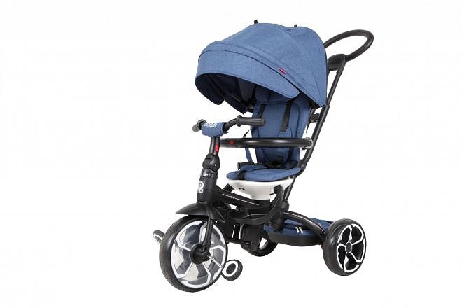 Merkloos Q-PLAY DRIEWIELER PRIME 4 IN 1 BLAUW (8715347008153)