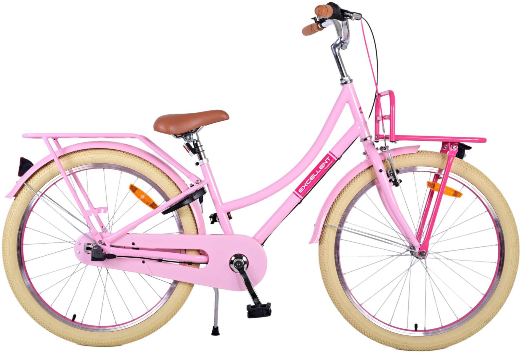 Merkloos VOLARE EXCELLENT KINDERFIETS 24 INCH ROZE N3 (8715347241406)