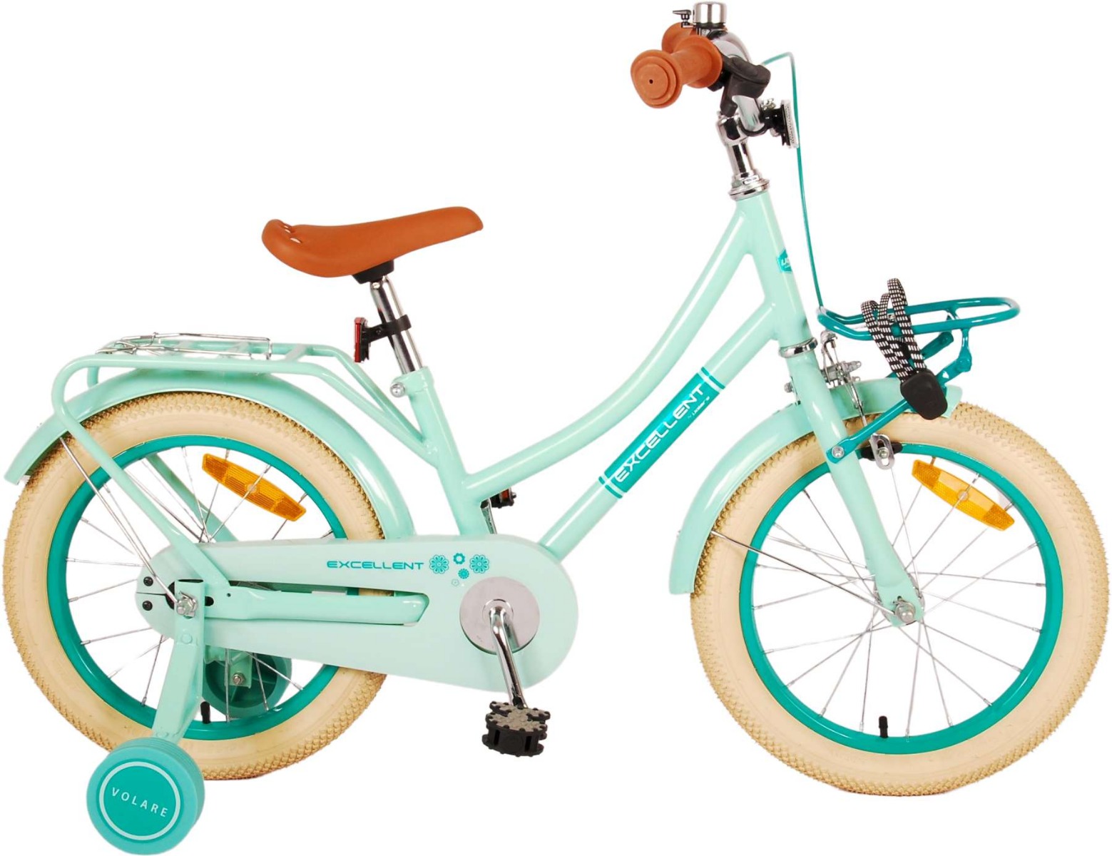VOLARE KINDERFIETS EXCELLENT 16 INCH GROEN MET VOO (8715347213878)