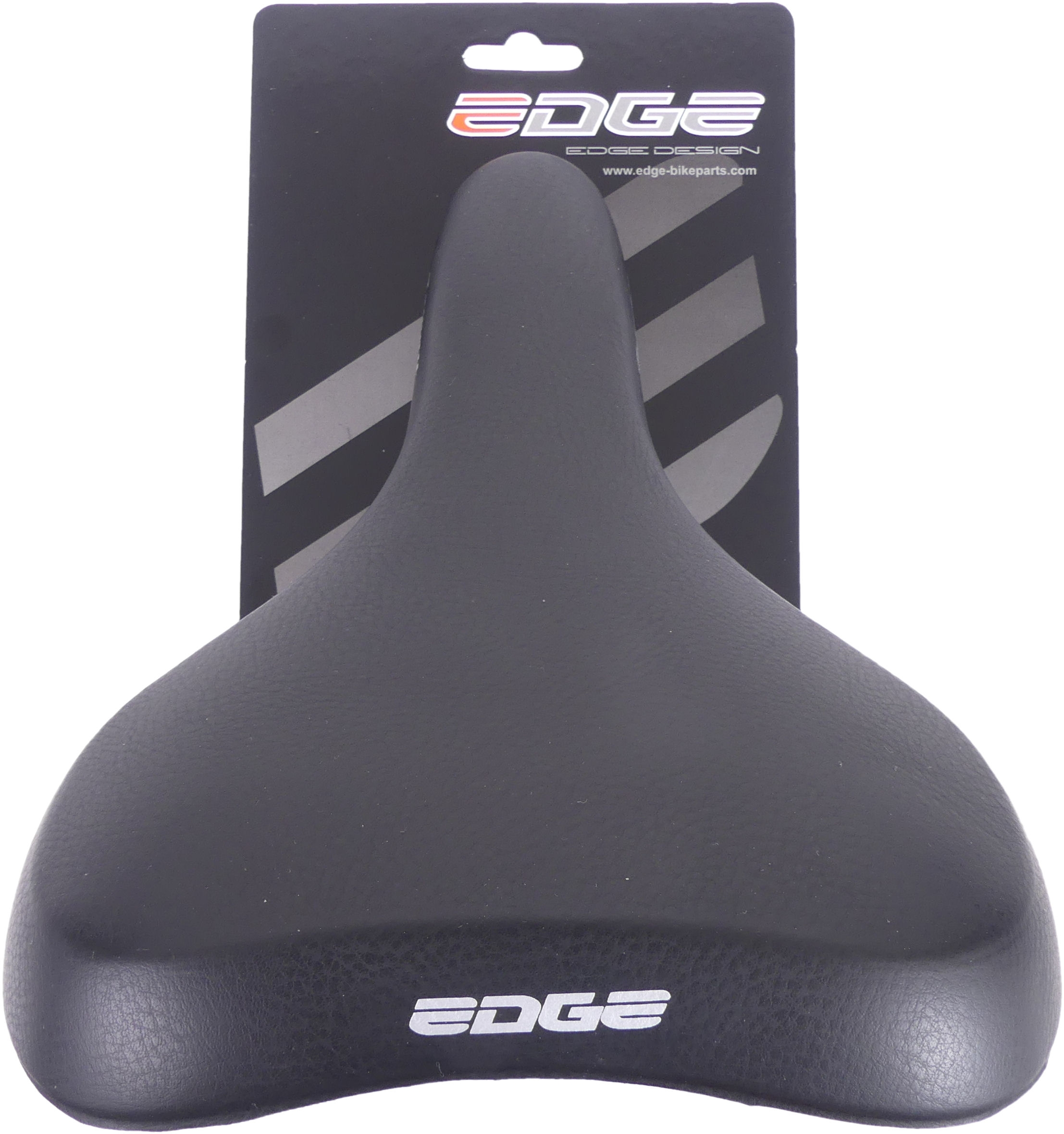 FIETSZADEL EDGE TOWNY MET MEMORY FOAM - ZWART (8718404510736)